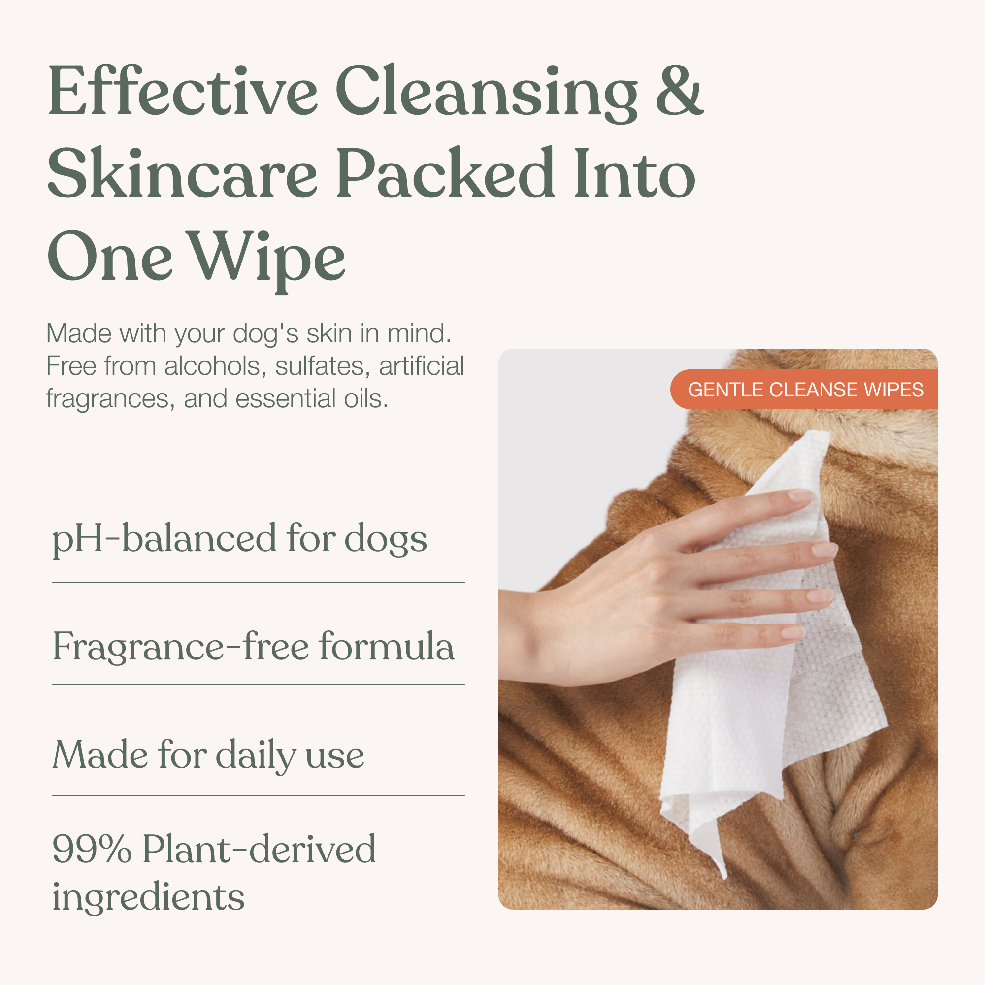 Gentle Cleanse Dog Wipes - 30 Wipes