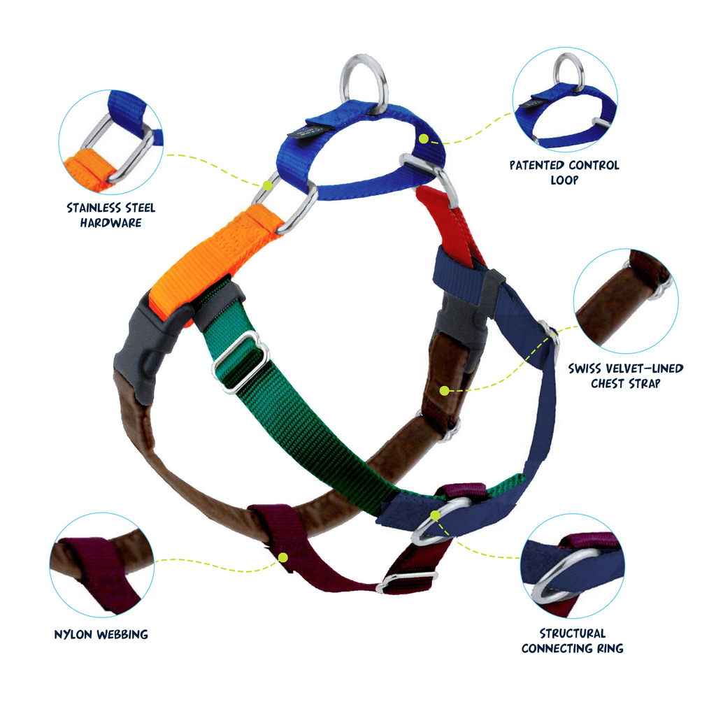 Jellybean Spice Freedom No-Pull Dog Harness Only: 5/8" X Small