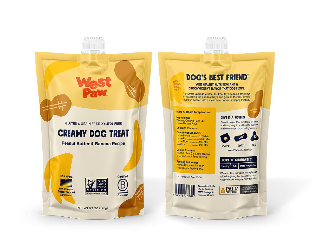 Peanut Butter & Banana Creamy Dog Treats