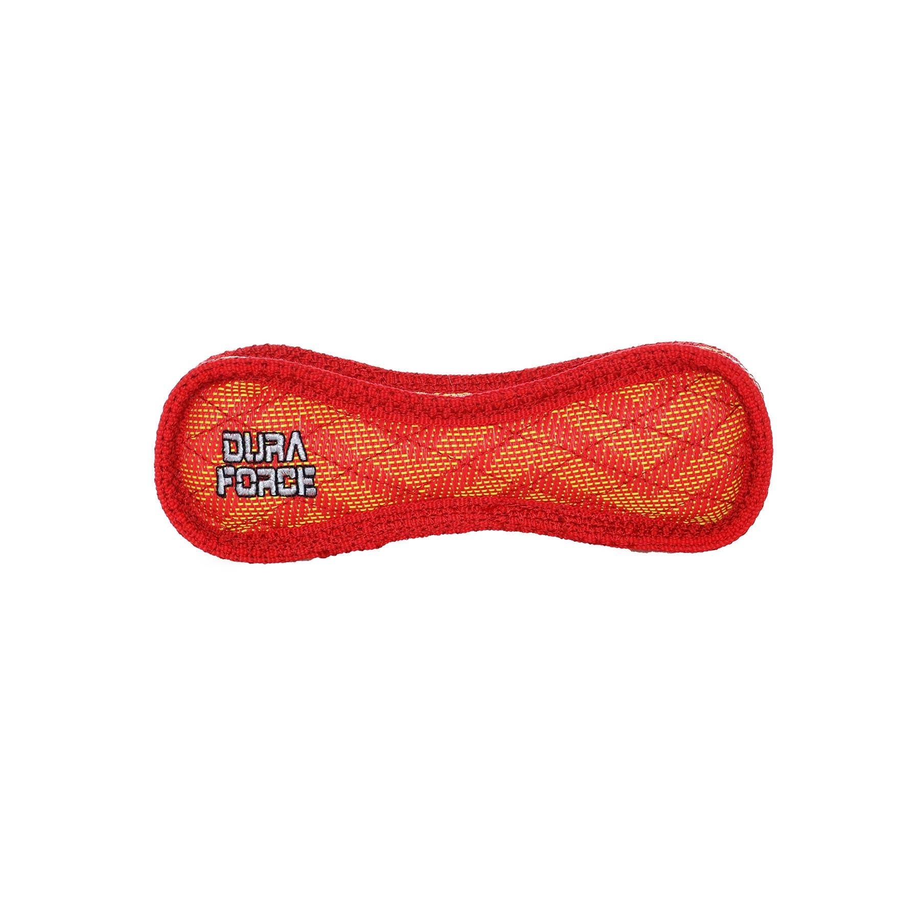 DuraForce Jr Bone Zig Zag - Red, Durable, Squeaky Dog Toy