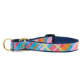 Pink Madras Martingale Dog Collar: XL / Wide