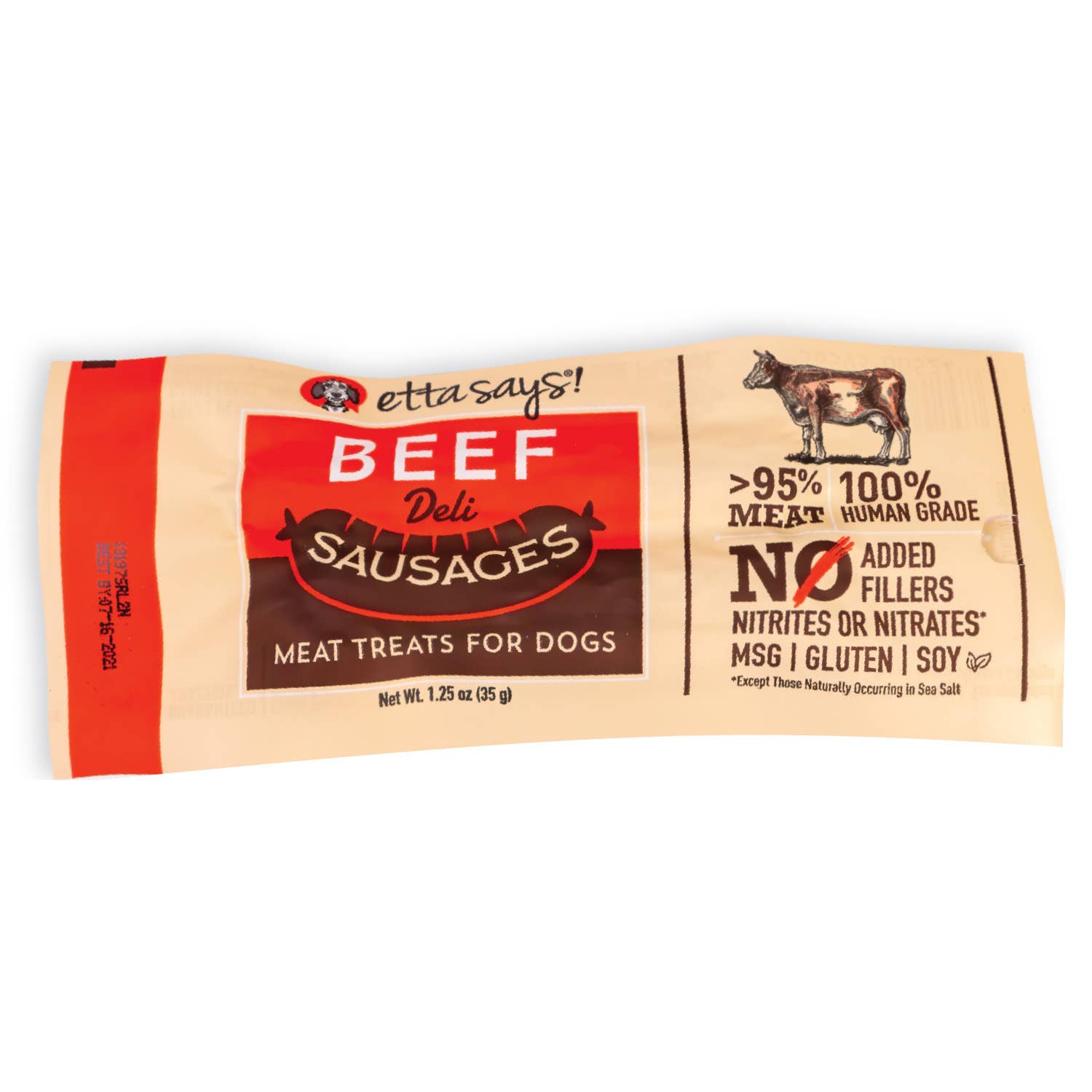 Etta Says! Sausage Link Beef Dog Chew 1.25oz