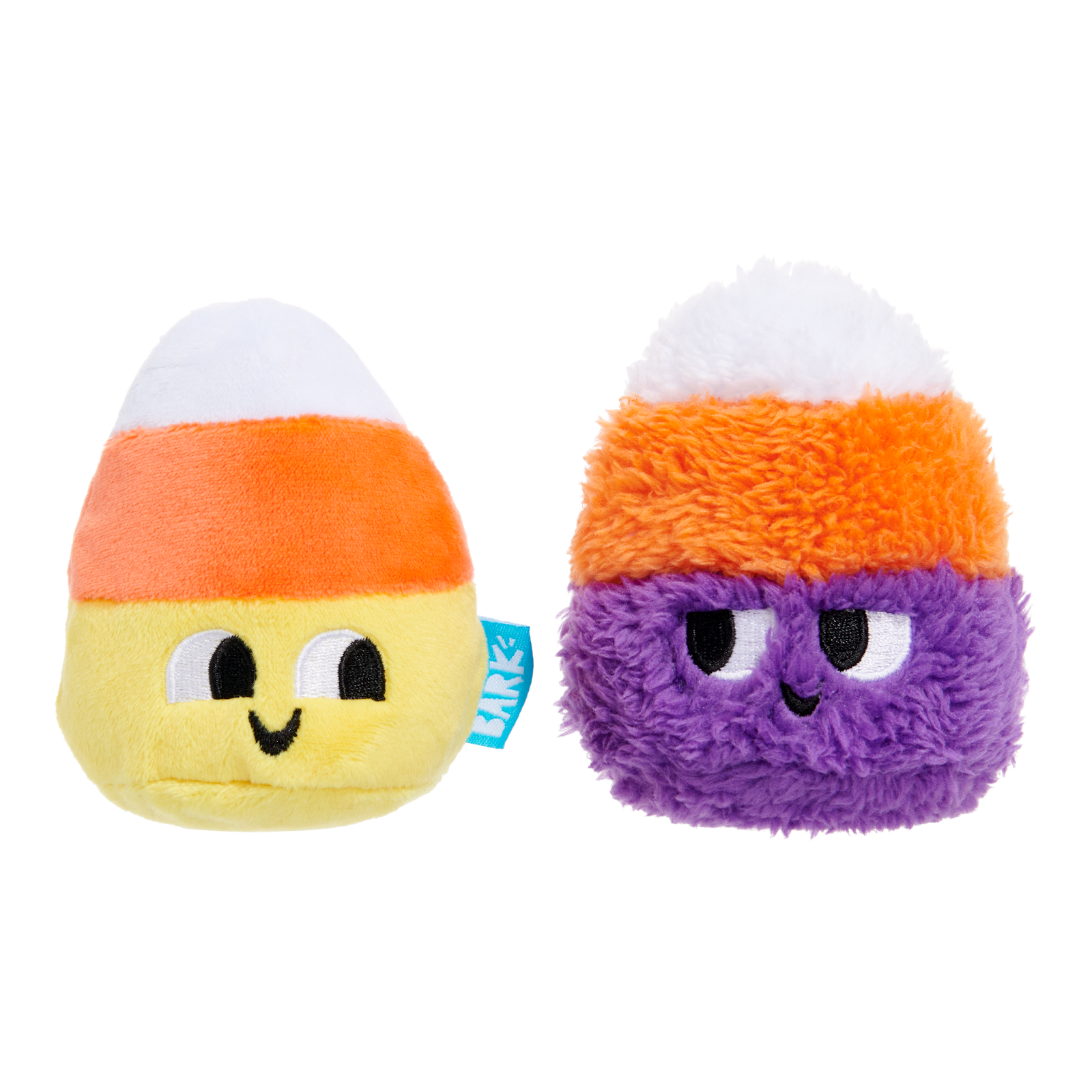 BARK Halloween Candy Corn Kids Plush Dog Toy 2pk
