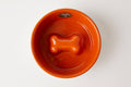 Bone Slow Feeder Bowl Orange (Three Sizes)