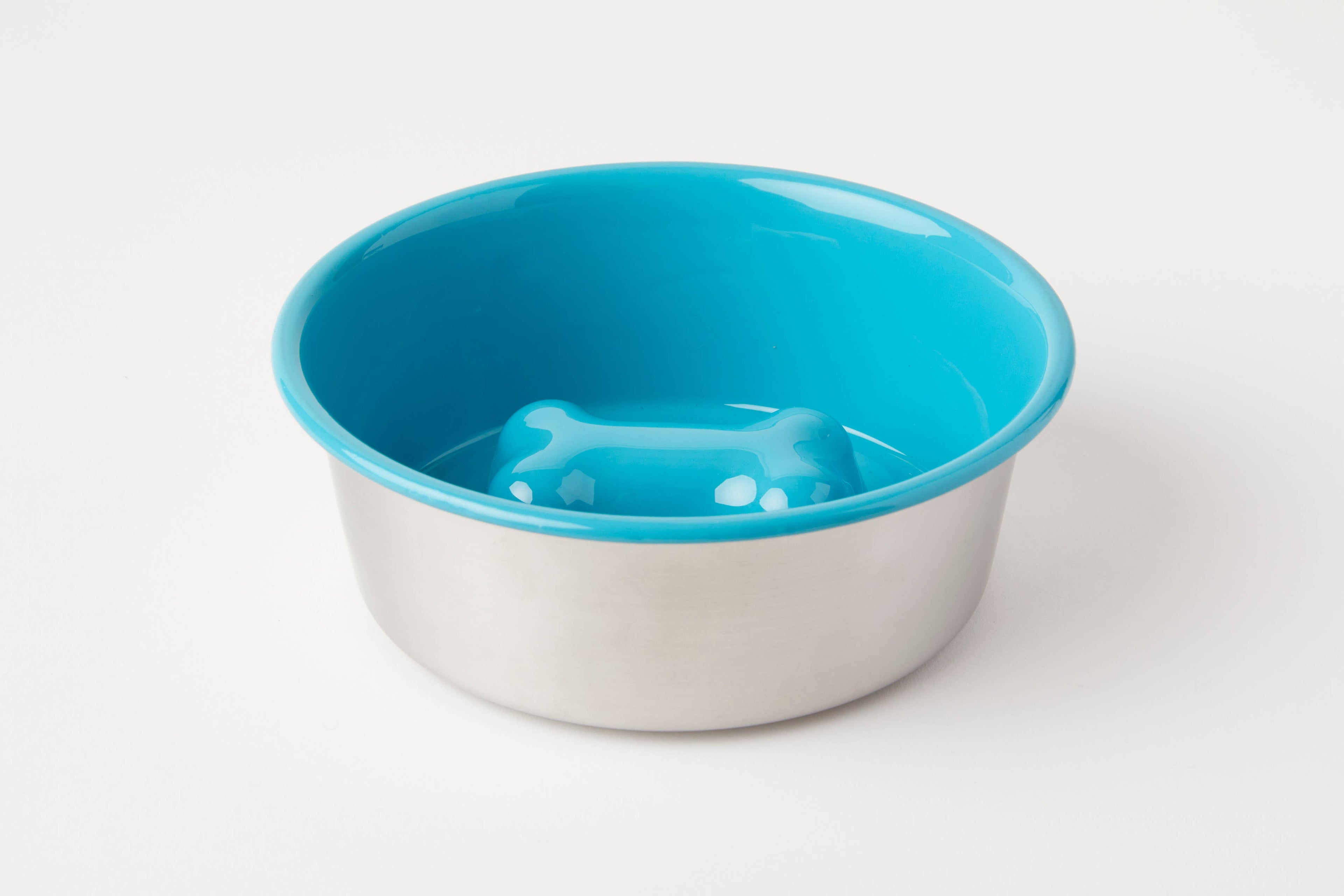 Bone Slow Feeder Bowl Blue (Three Sizes)