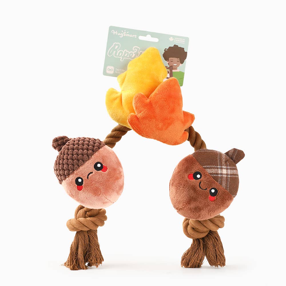 HugSmart Pet - Autumn Tailz  | Autumn Acorn - Dog Rope Toy