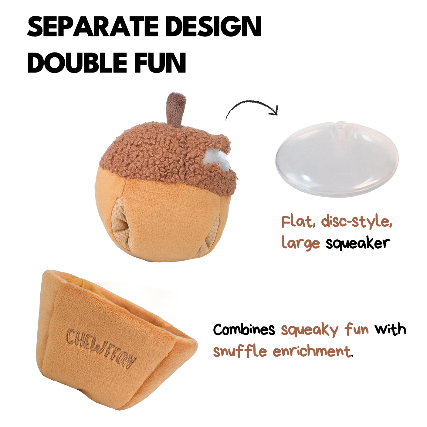 Acorn Snuffle & Squeaky Toy
