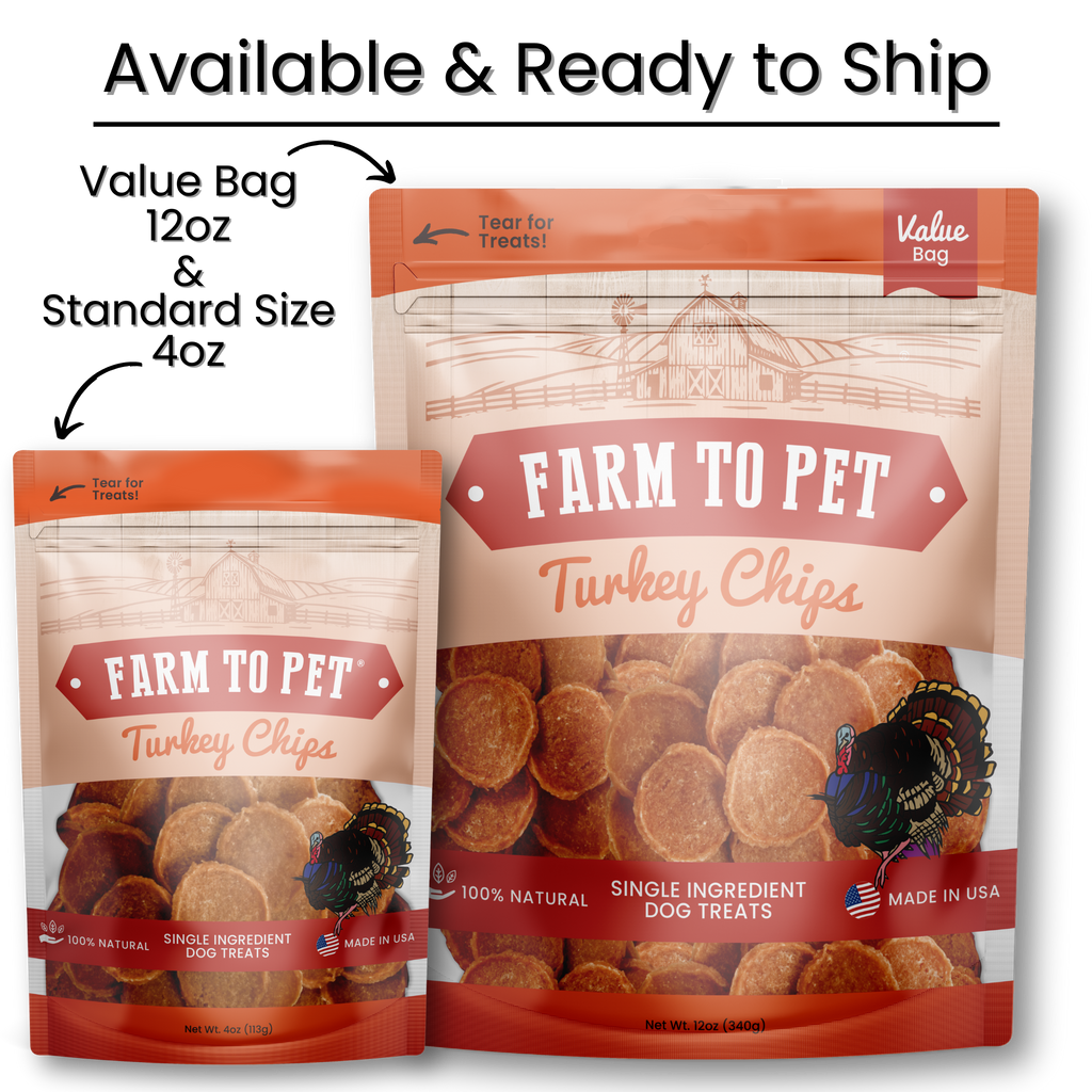 Turkey Chips Dog Treats: 12oz