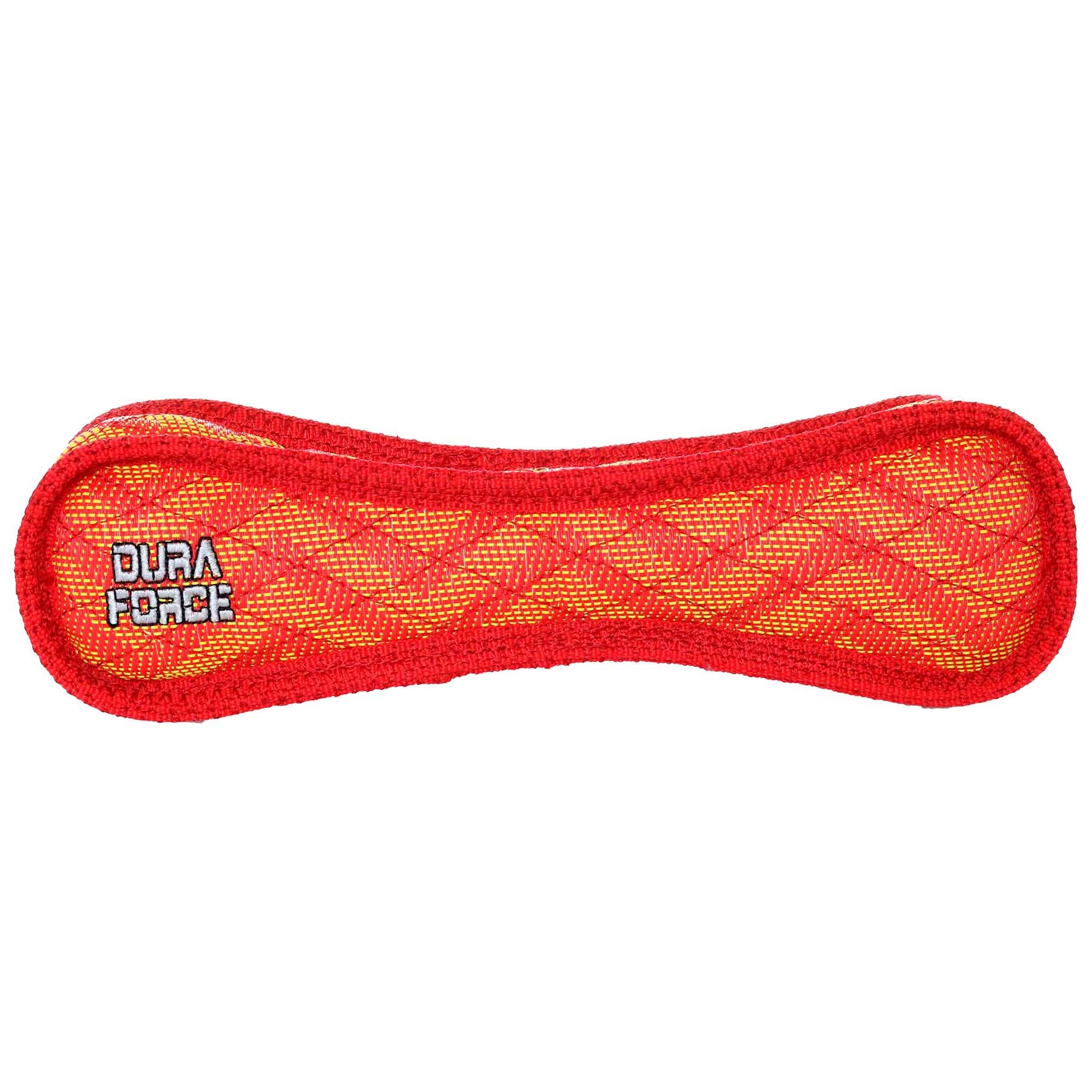 DuraForce Bone ZigZag - Red, Durable, Squeaky Dog Toy