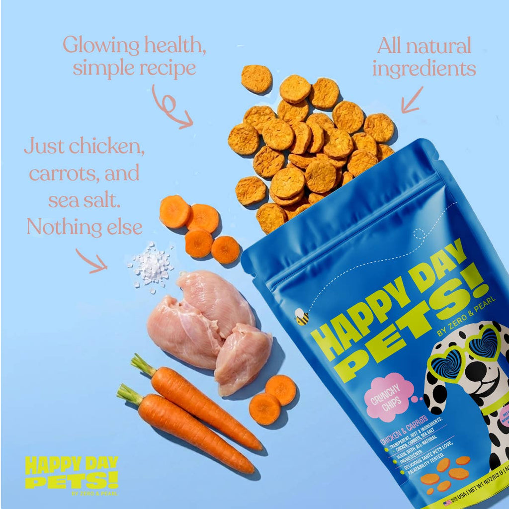 Happy Day Pets Chicken & Carrot Chips Dog Treats