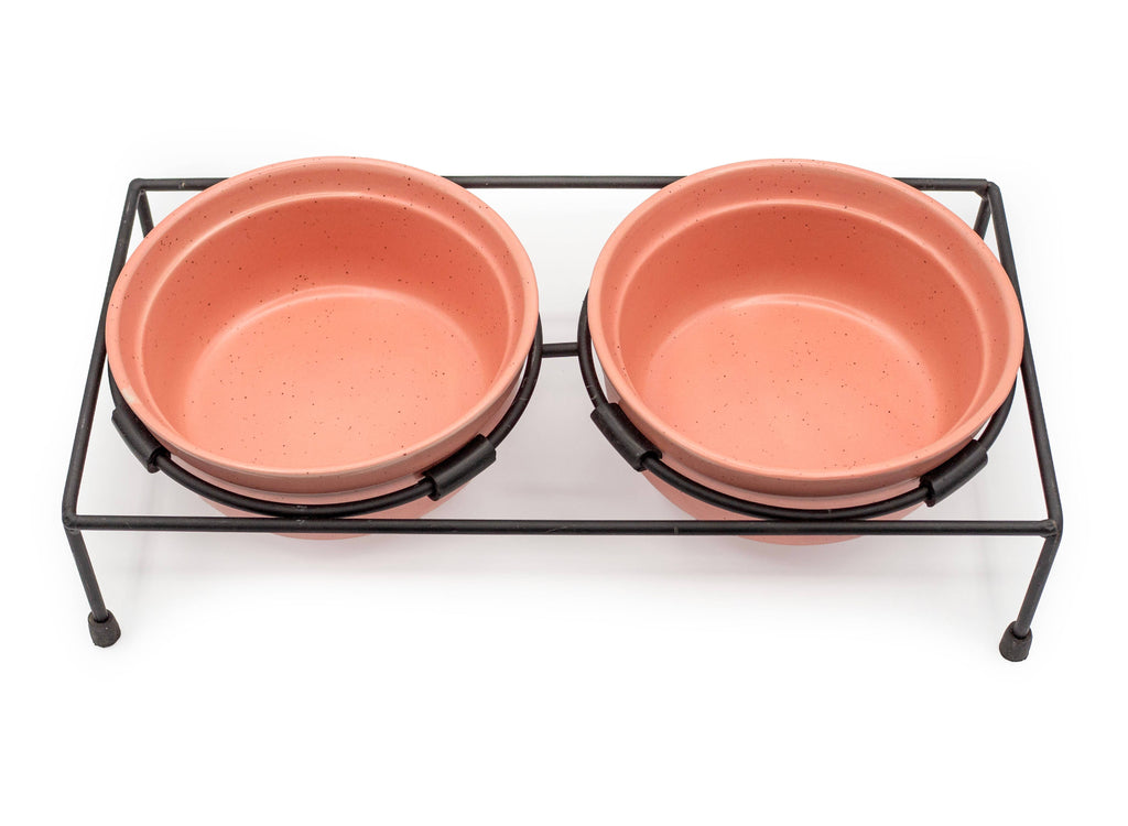 ThoozyPet Stoneware Pet Double Diner Pink 10 oz
