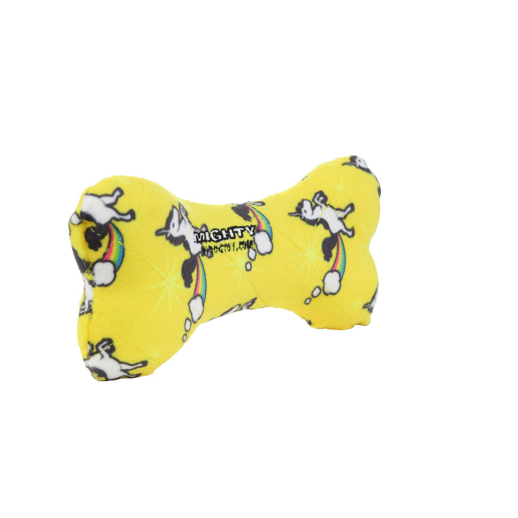 Mighty Bone- Medium Unicorn Squeaky Dog Toy, No Stuffing