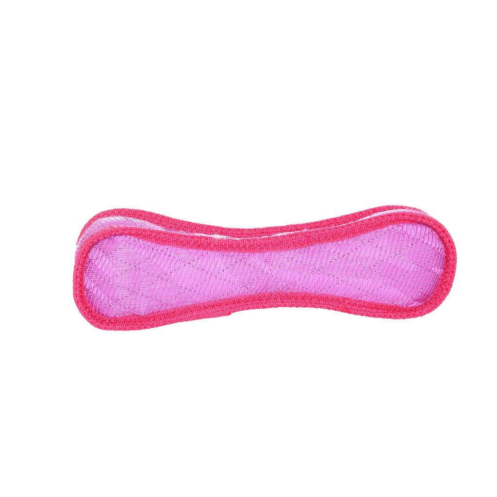 DuraForce Bone Tiger - Pink, Durable, Squeaky Dog Toy