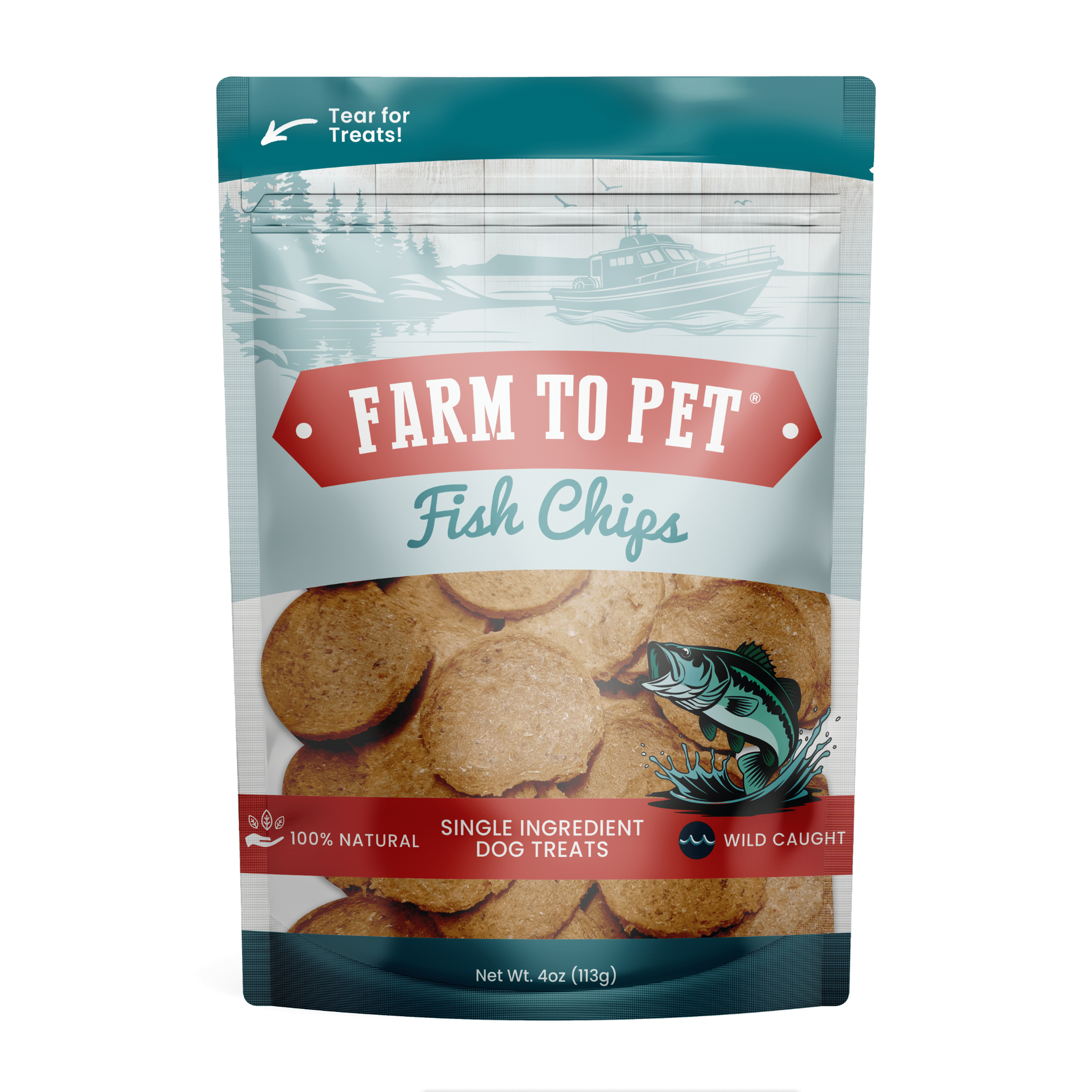 Fish Chips Dog Treats: 12oz