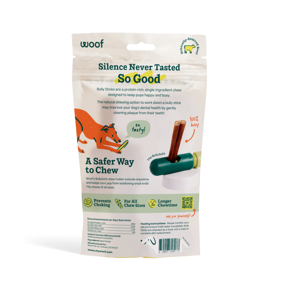 BullySafe Chews - BullySticks: Beef / 6-inch 5 pack