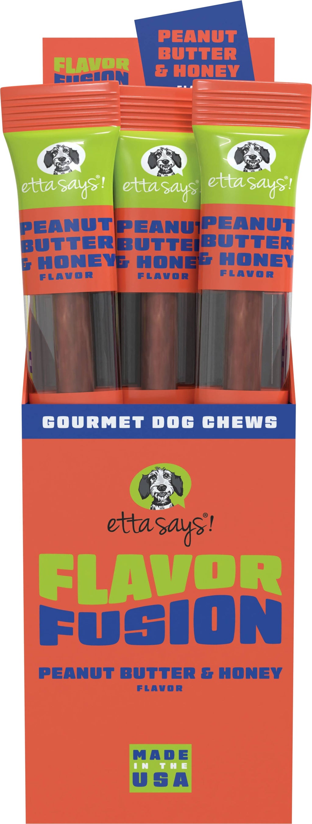 Etta Says! Flavor Fusion Dog Chew PB & Honey 1.5oz