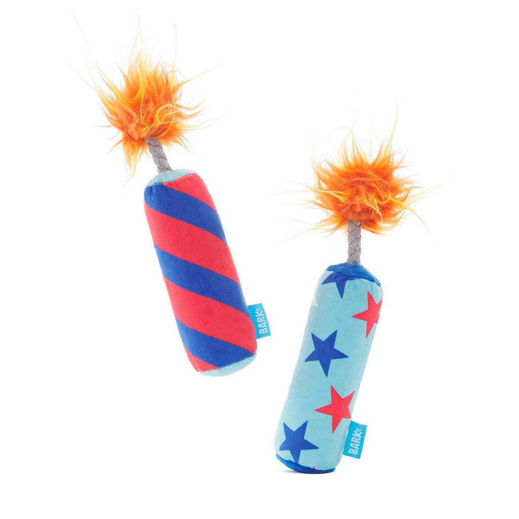 BARK Pup-Pup Fireworks Fourth of July Plush Dog Toy Small