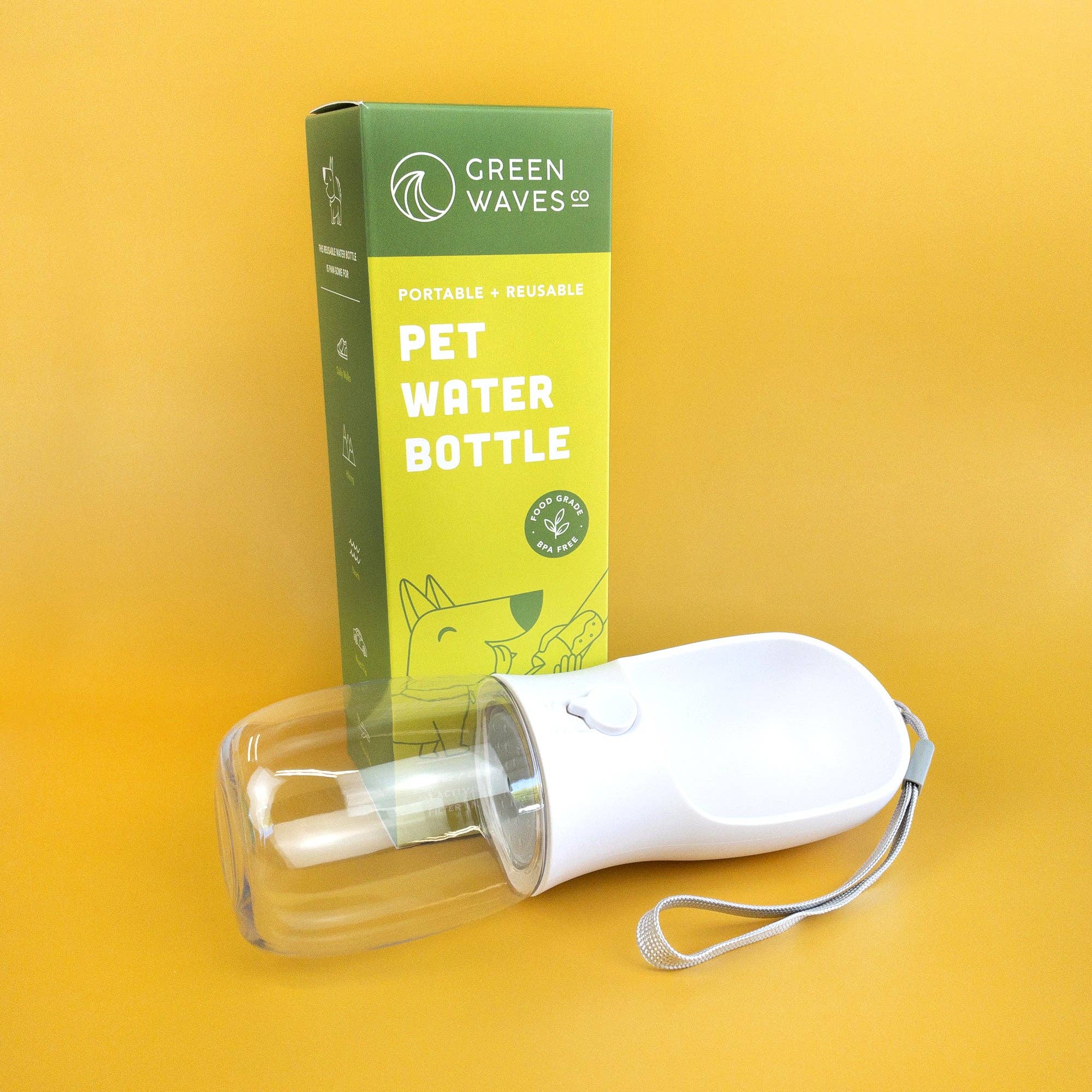 Pet Water Bottle: White