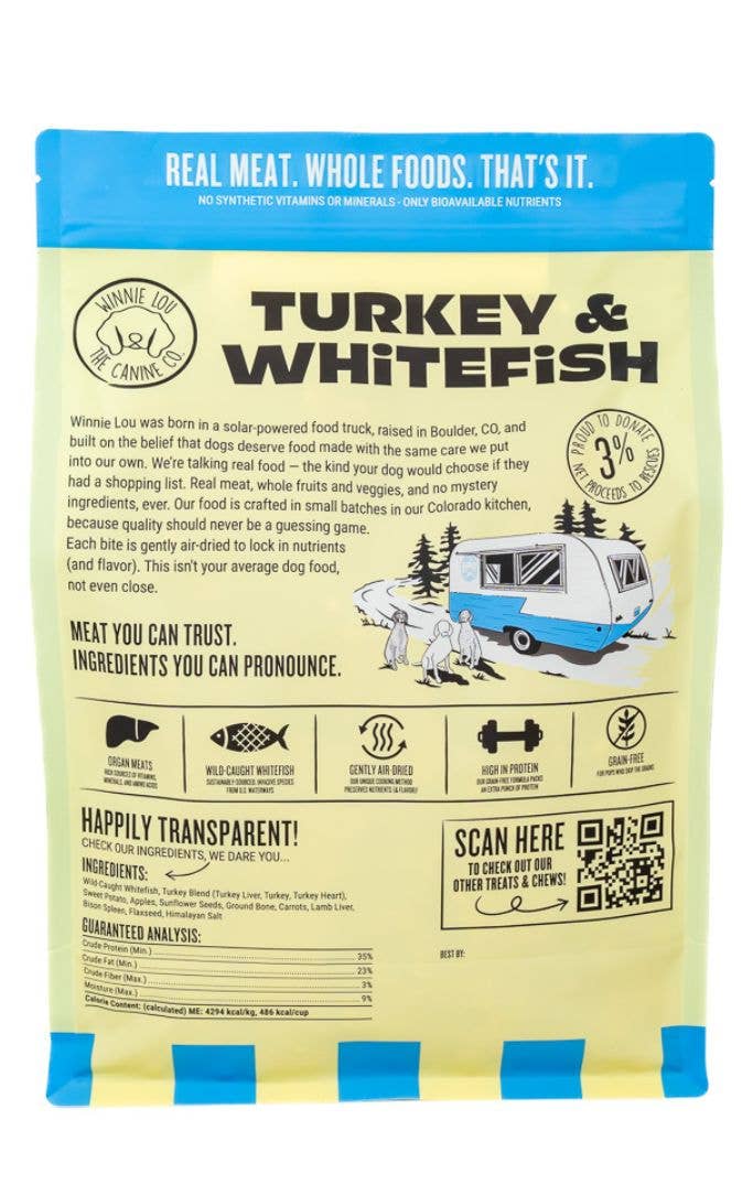 Air-Dried Dog Food - Turkey + Whitefish