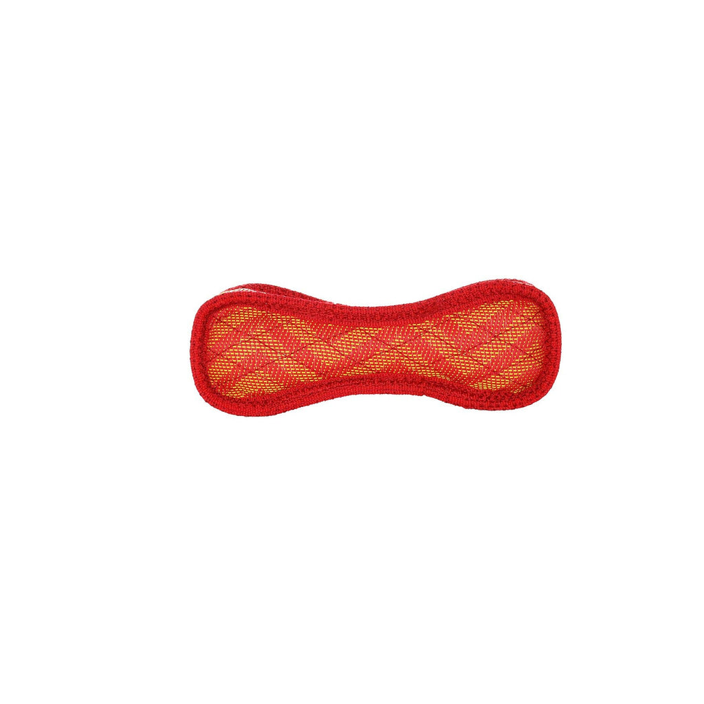 DuraForce Jr Bone Zig Zag - Red, Durable, Squeaky Dog Toy