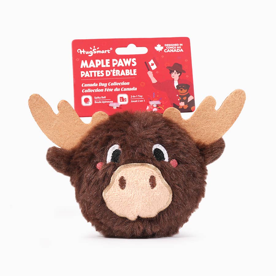 HugSmart Pet -  Maple Paws | Moose ball - Dog Ball Toy