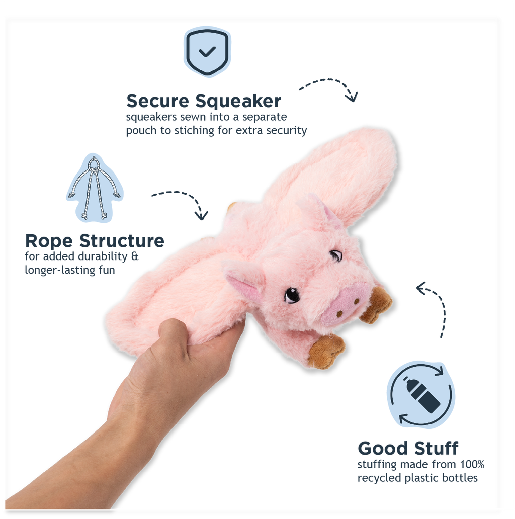 Pig Fling and Fetch Toy for Dogs