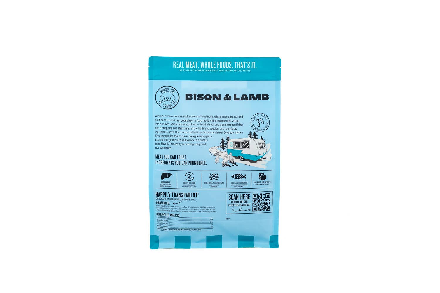 Air-Dried Dog Food - Bison + Lamb