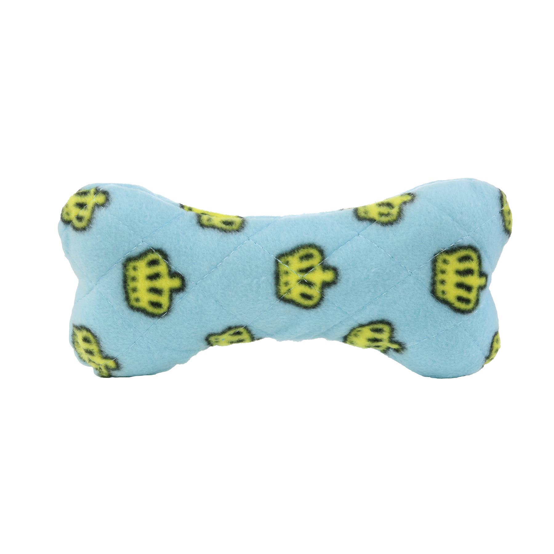 Mighty Bone- Medium Blue Squeaky Dog Toy, No Stuffing