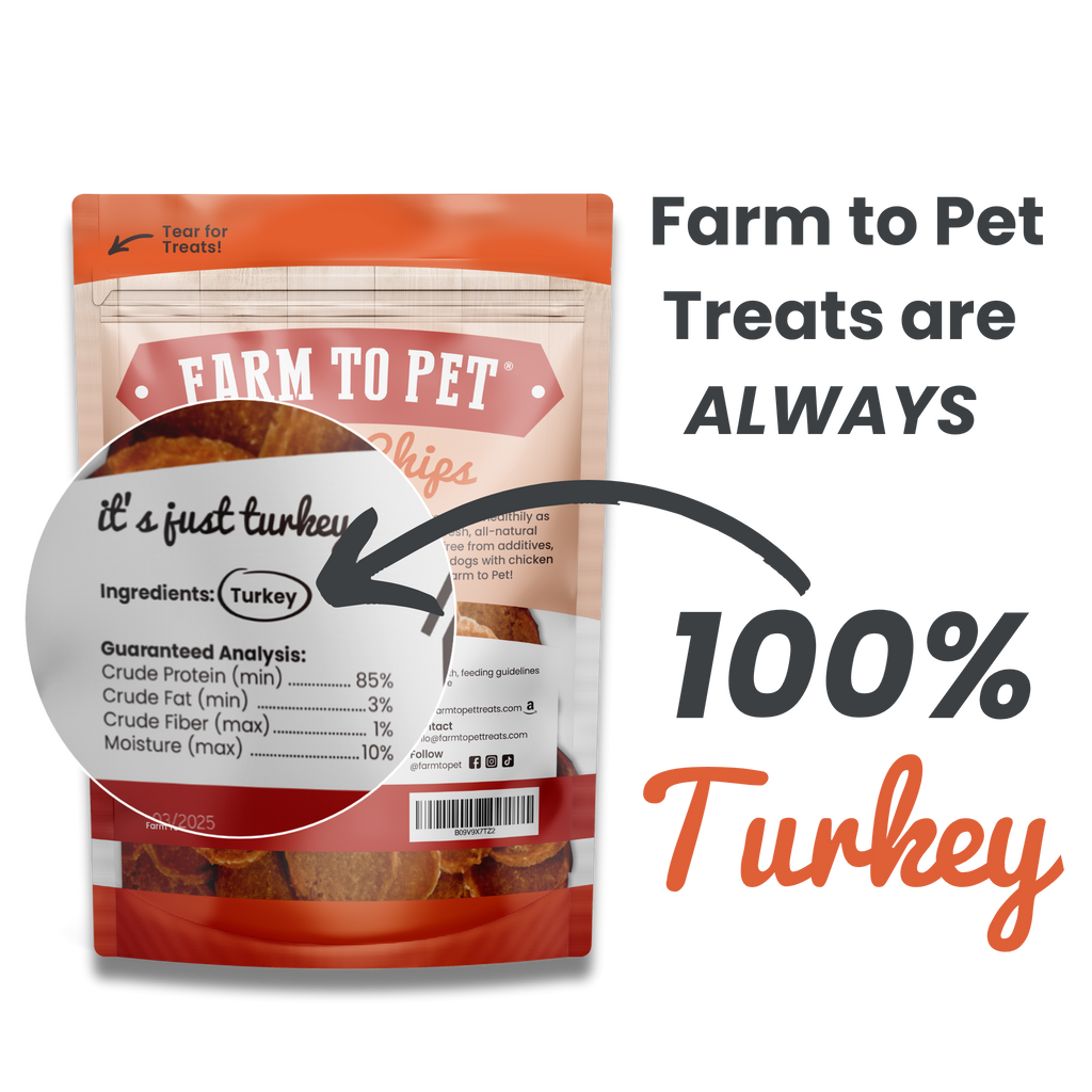 Turkey Chips Dog Treats: 12oz
