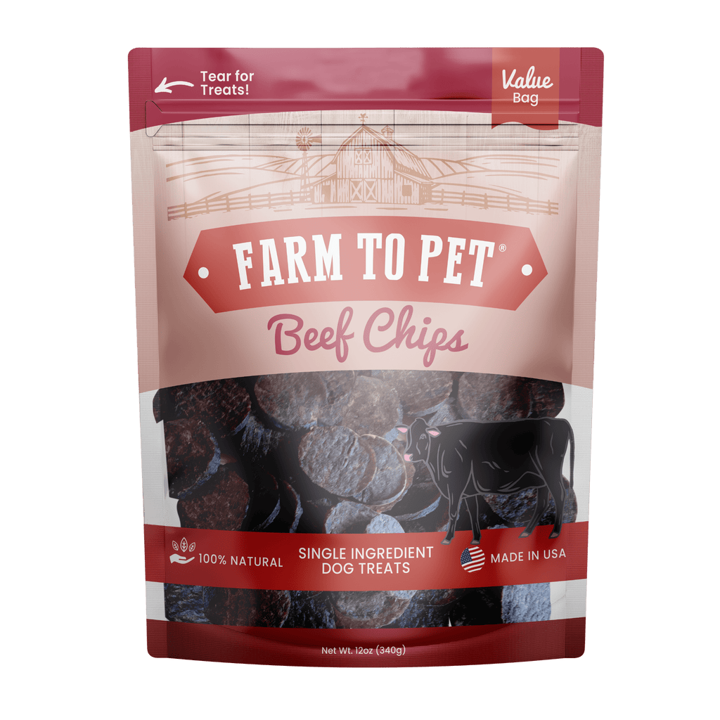 Beef Chips Dog Treats: 12oz