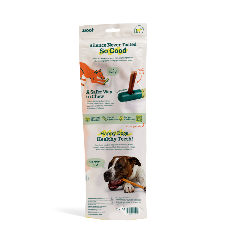 BullySafe Chews - BullySticks: Beef / 6-inch 5 pack
