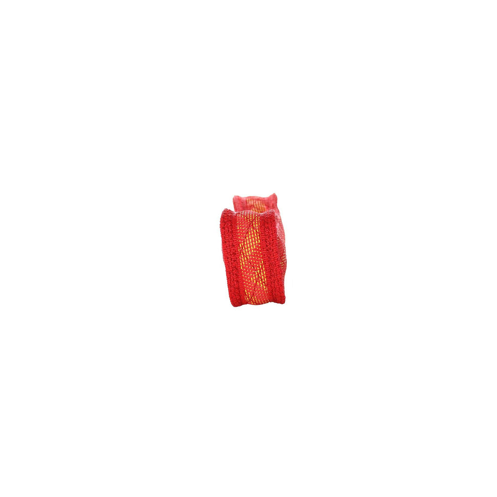 DuraForce Jr Bone Zig Zag - Red, Durable, Squeaky Dog Toy