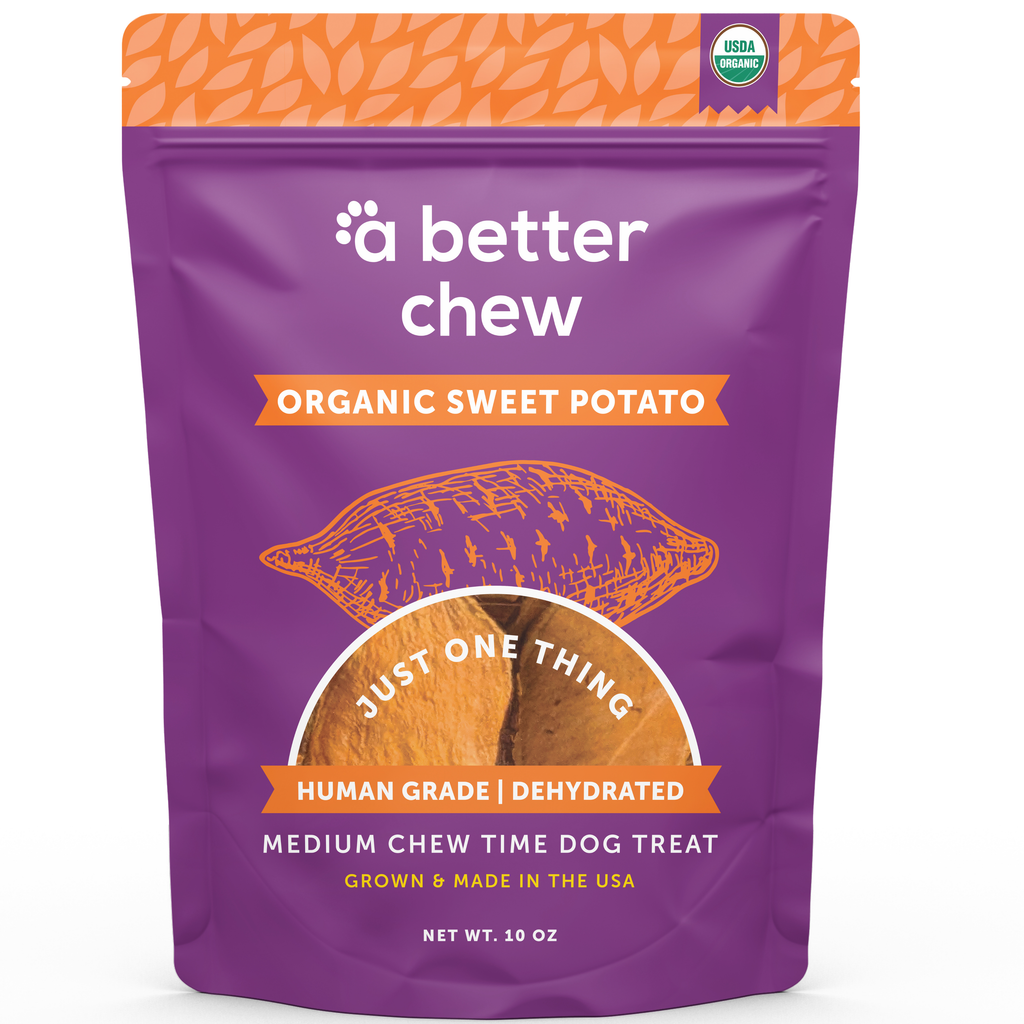 Organic Sweet Potato Chews- Natural Alternative to Rawhides: Standard 1 Pack