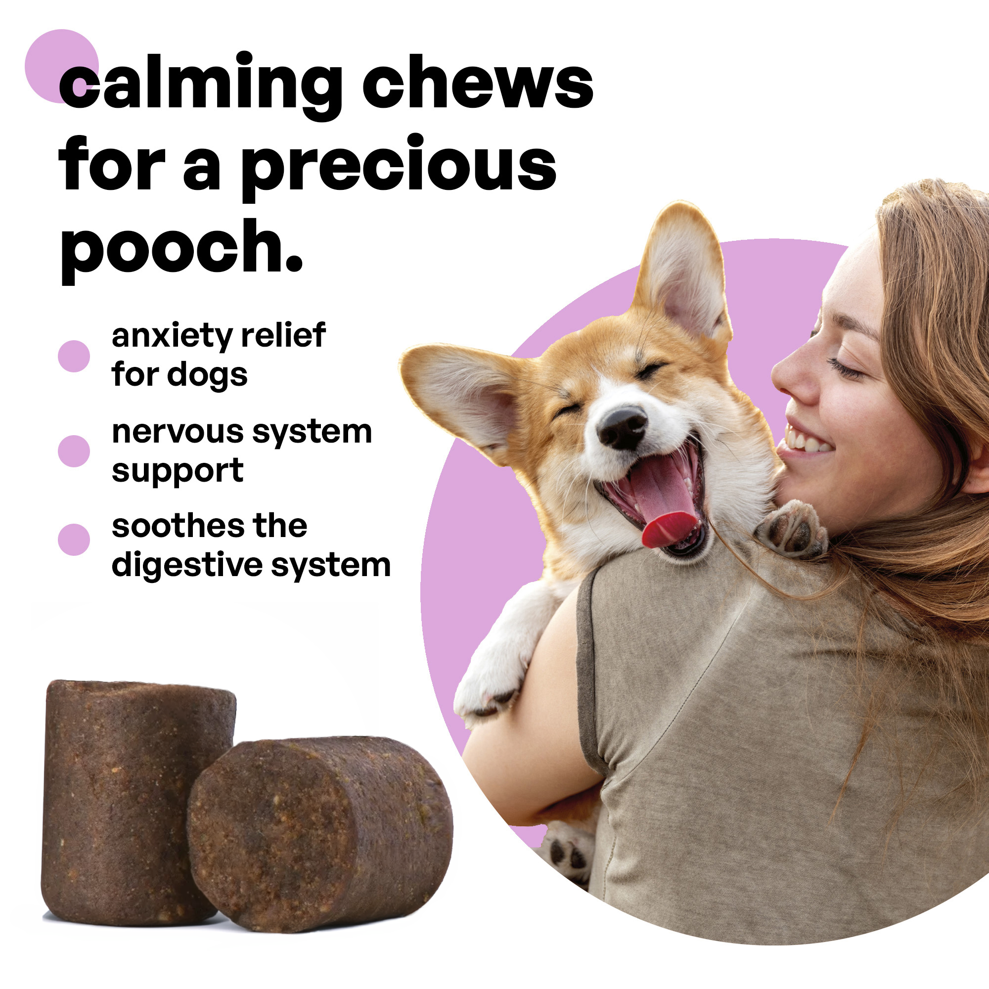 Hemp Hounds - Calming Chews - 90 Count