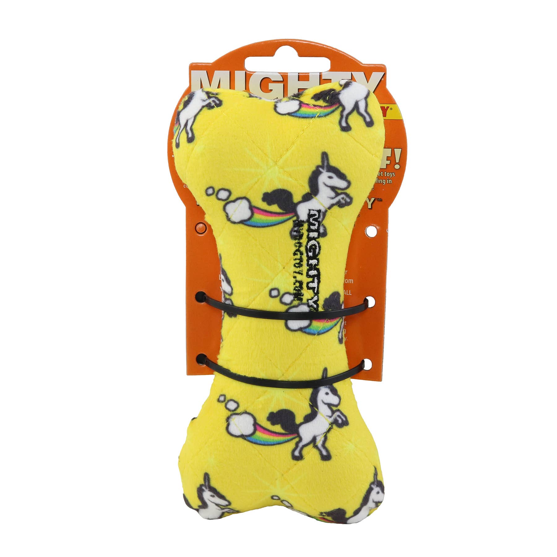 Mighty Bone- Medium Unicorn Squeaky Dog Toy, No Stuffing