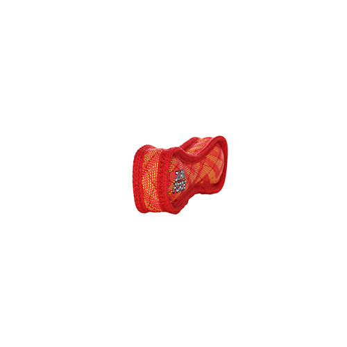DuraForce Jr Bone Zig Zag - Red, Durable, Squeaky Dog Toy
