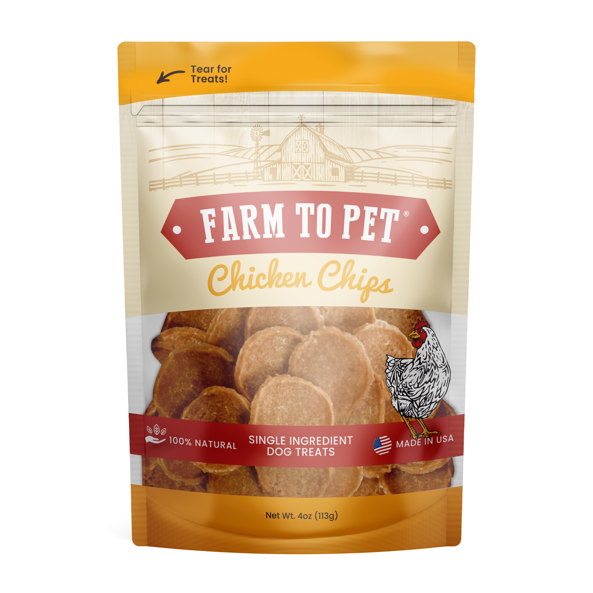 Chicken Chips Dog Treats: 12oz