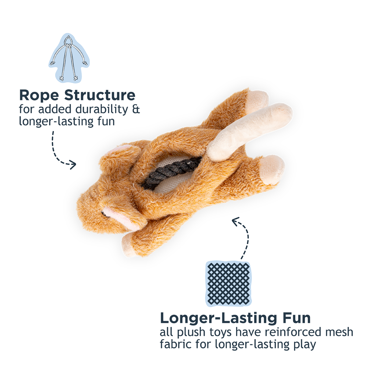 Stuffless Red Panda Squeaker Dog Toy