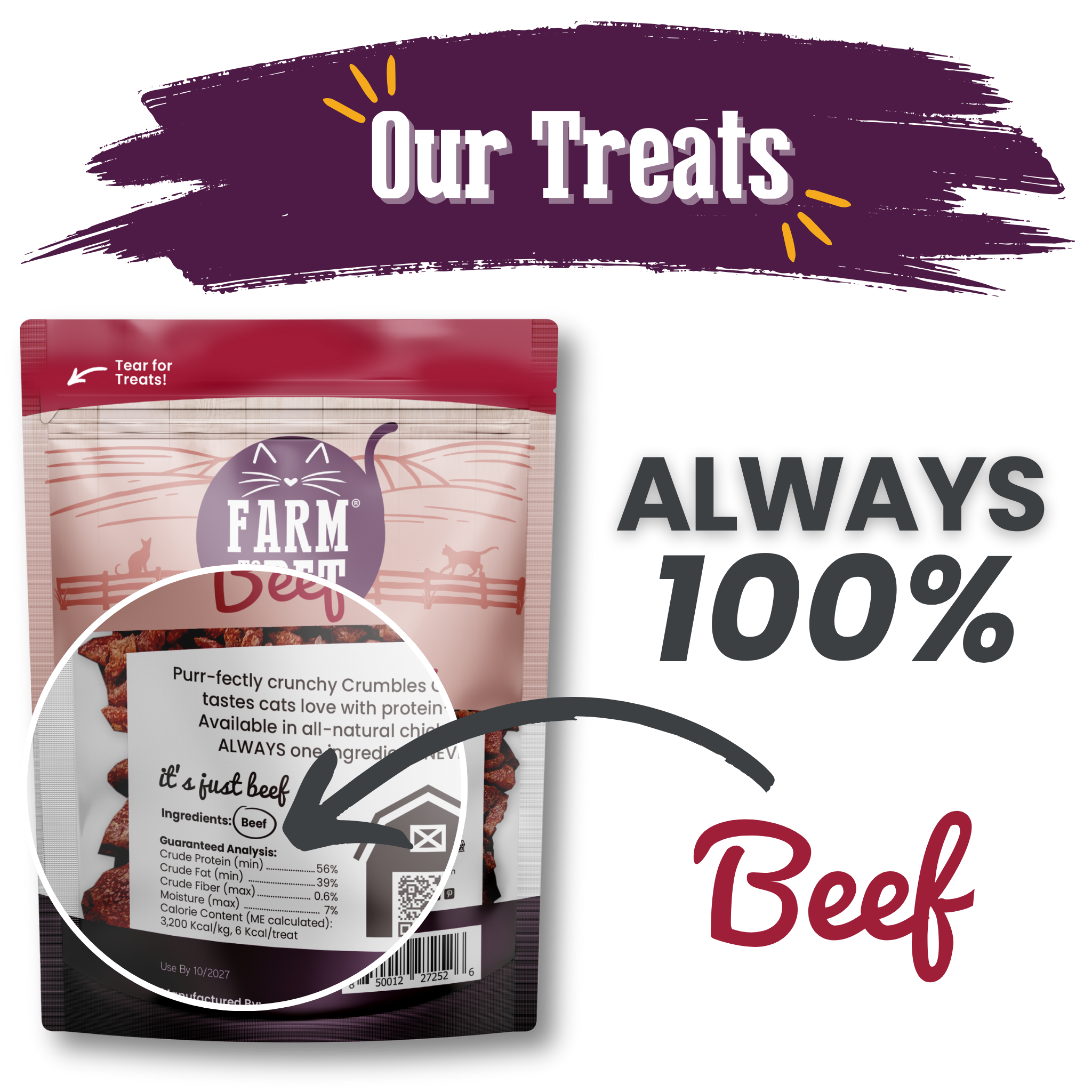 Beef Crumbles Cat Treats