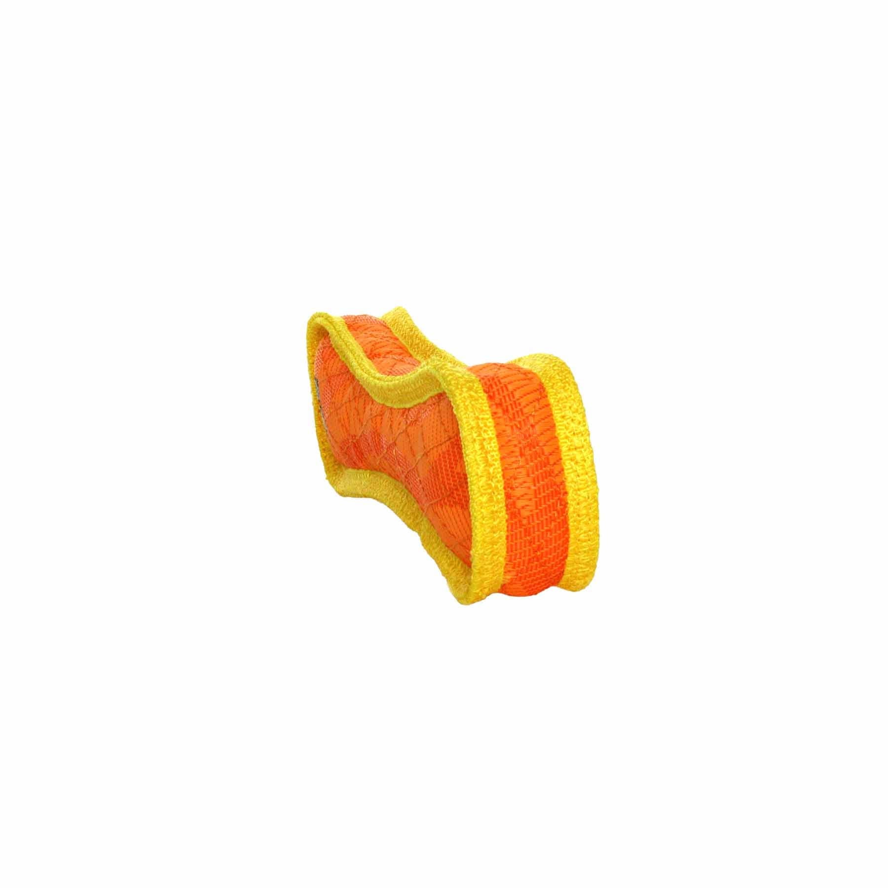 DuraForce Bone Tiger - Orange, Durable, Squeaky Dog Toy