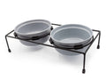 ThoozyPet Stoneware Pet Double Diner Slate 10 oz