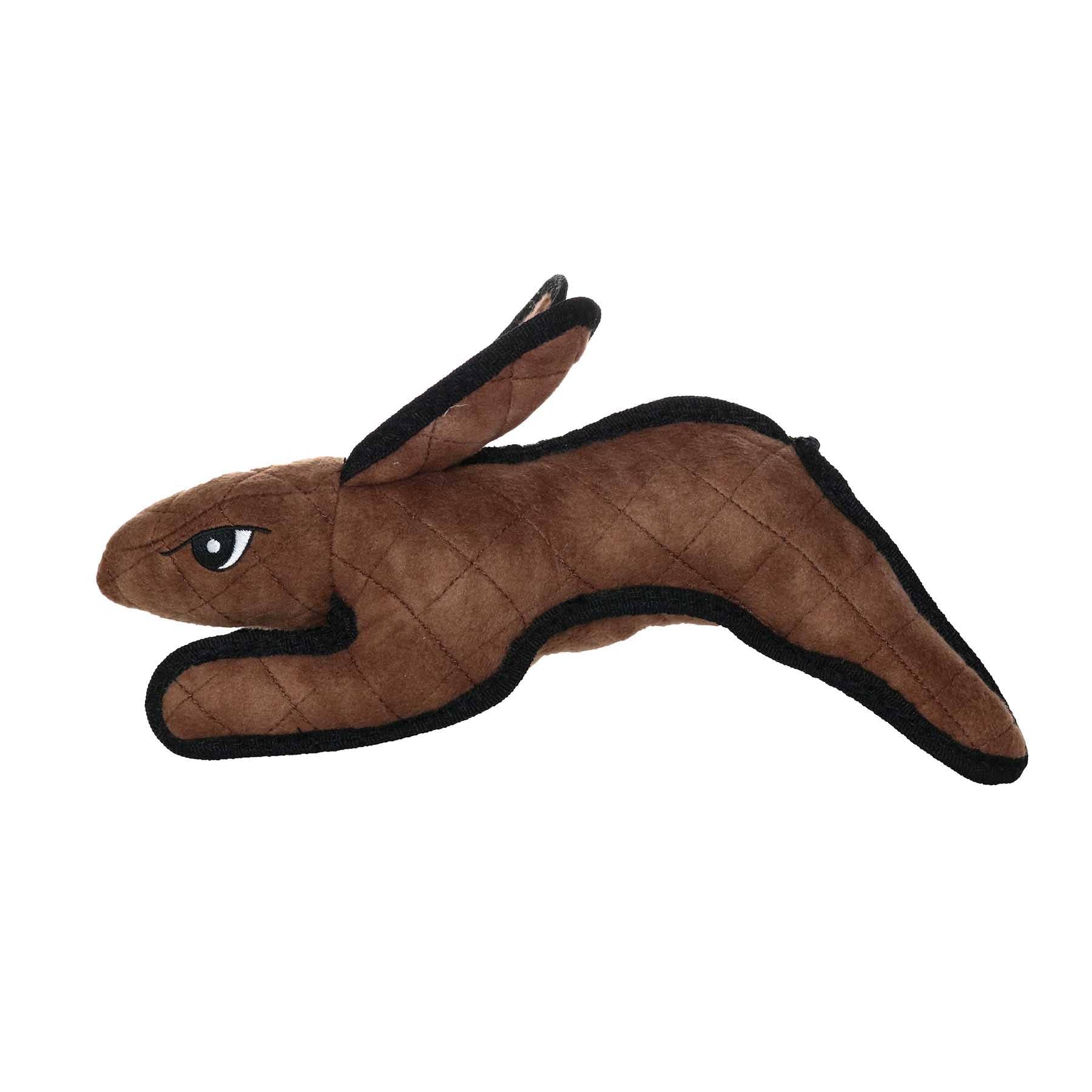 Tuffy Barnyard Rabbit - Brown, Durable, Squeaky Dog Toy