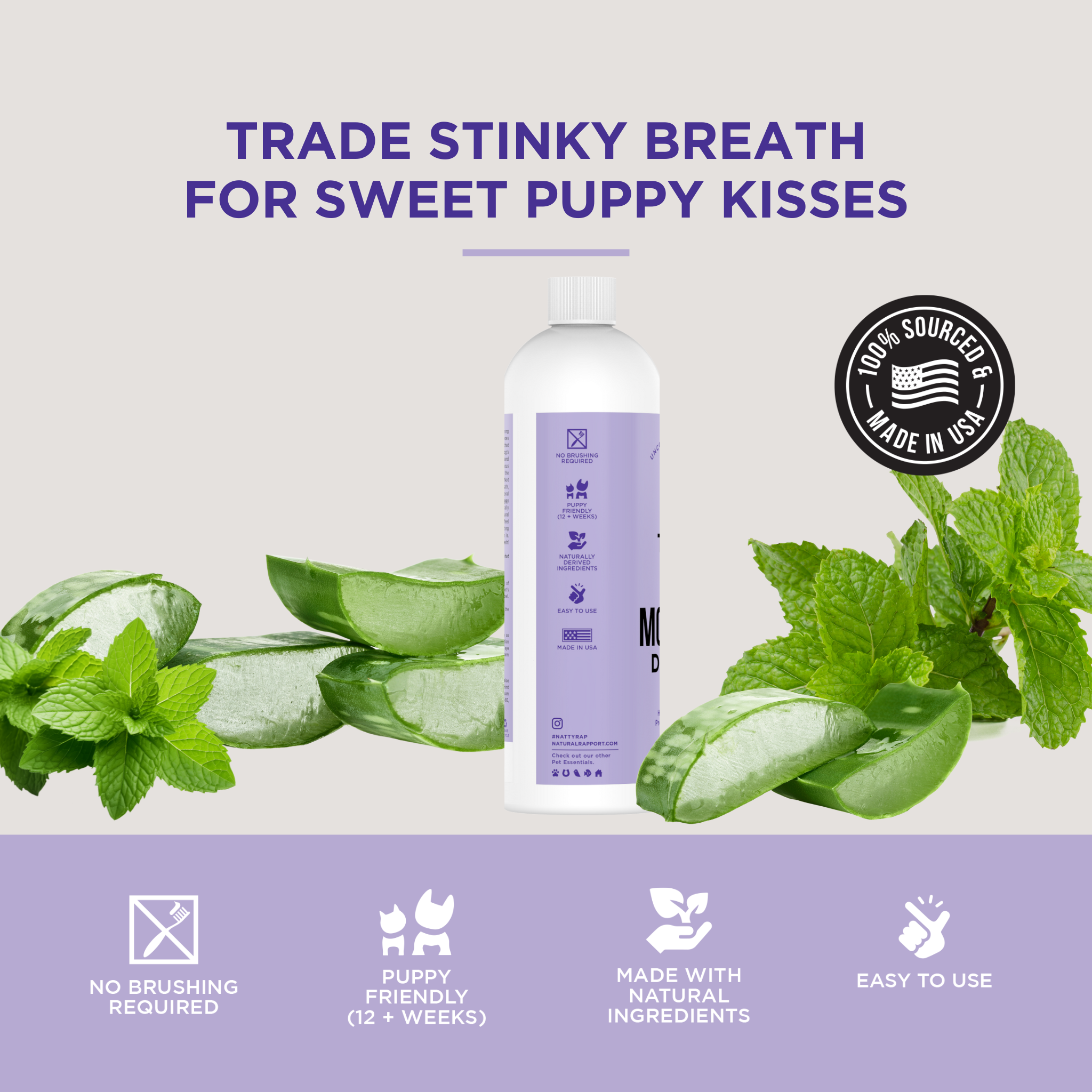 The Only Doggy Mouthwash Dogs Need: 3 ounce