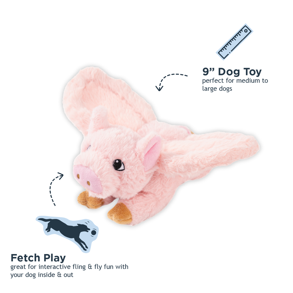 Pig Fling and Fetch Toy for Dogs