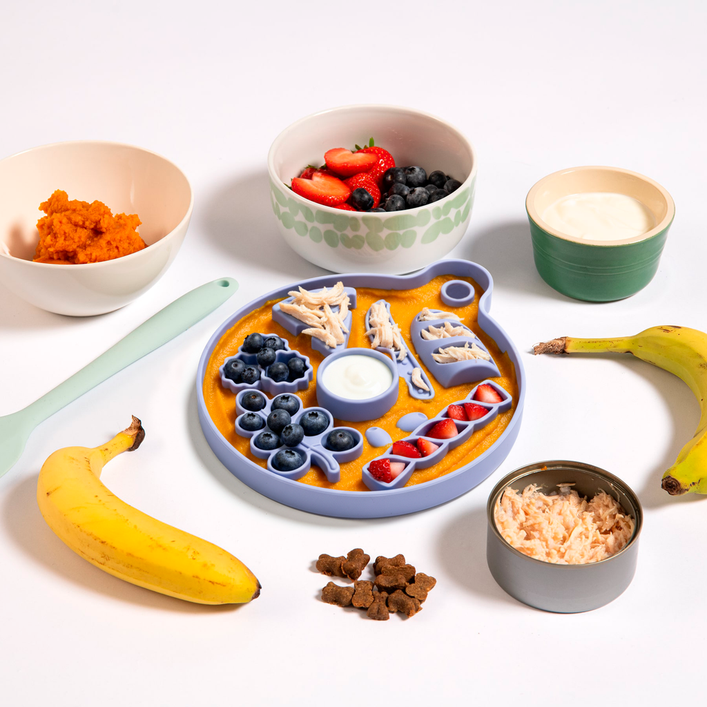 Smorgasboard Charcuterie Lick Mat & Slow Feeder: Misty Blue