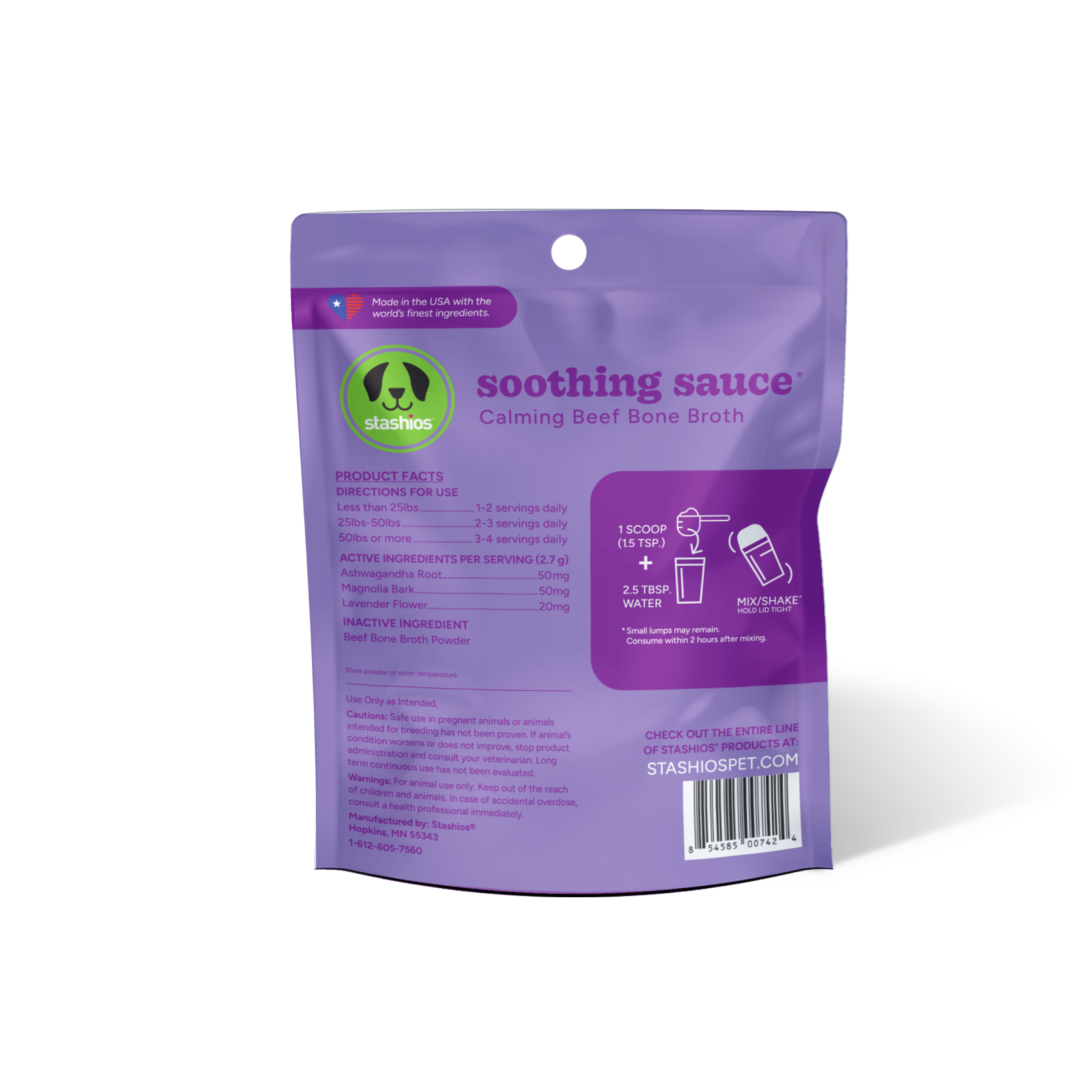 Soothing Sauce®, Beef/Calming, 3oz Bag
